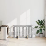 vidaXL Αναδιπλούμενη περίφραξη κατοικίδιων 4 pcs Σκυρόχρωμο Γκρι