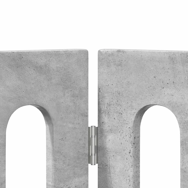 vidaXL Αναδιπλούμενη περίφραξη κατοικίδιων 4 pcs Σκυρόχρωμο Γκρι