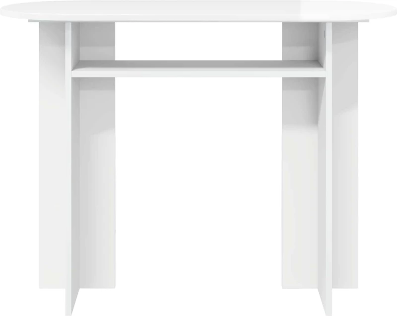 vidaXL Τραπέζι κονσόλας Γυαλιστερό Λευκό 100 x 39,5 x 75 εκ