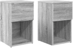 vidaXL Ντουλάπι κρεβατιού 2 pcs Γκρι Sonoma 29 x 31,5 x 49 εκ