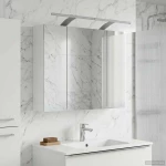 vidaXL Καθρέφτης Ντουλάπα Μπάνιου Λευκό 60 x 14,5 x 50 εκ