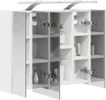 vidaXL Καθρέφτης Ντουλάπα Μπάνιου Λευκό 60 x 14,5 x 50 εκ