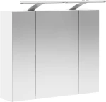 vidaXL Καθρέφτης Ντουλάπα Μπάνιου Λευκό 60 x 14,5 x 50 εκ