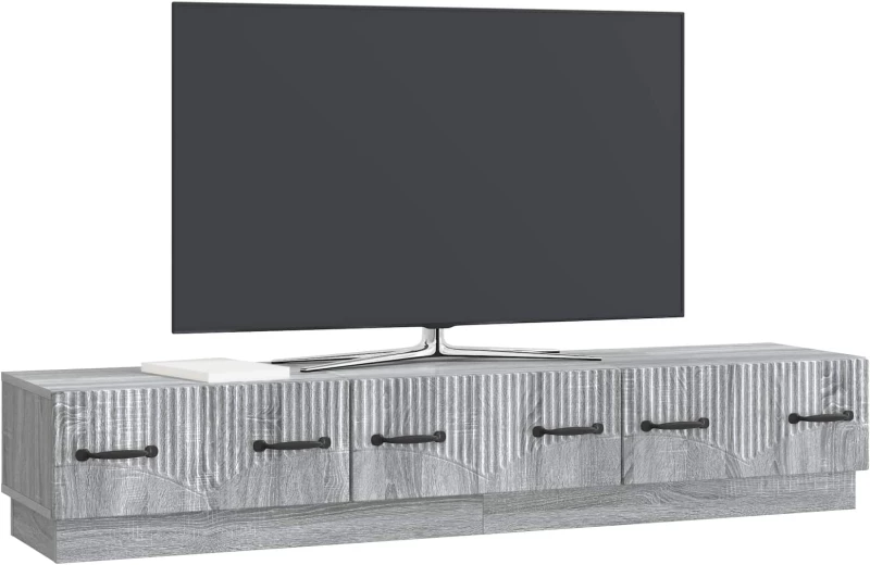 vidaXL Ντουλάπι TV Γκρι Sonoma 147 x 34,5 x 27 εκ Επεξεργασμένο Ξύλο