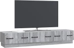 vidaXL Ντουλάπι TV Γκρι Sonoma 147 x 34,5 x 27 εκ Επεξεργασμένο Ξύλο