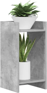 vidaXL Βάση φυτών με ράφι Σκυρόχρωμο Γκρι 30 x 30 x 60 cm