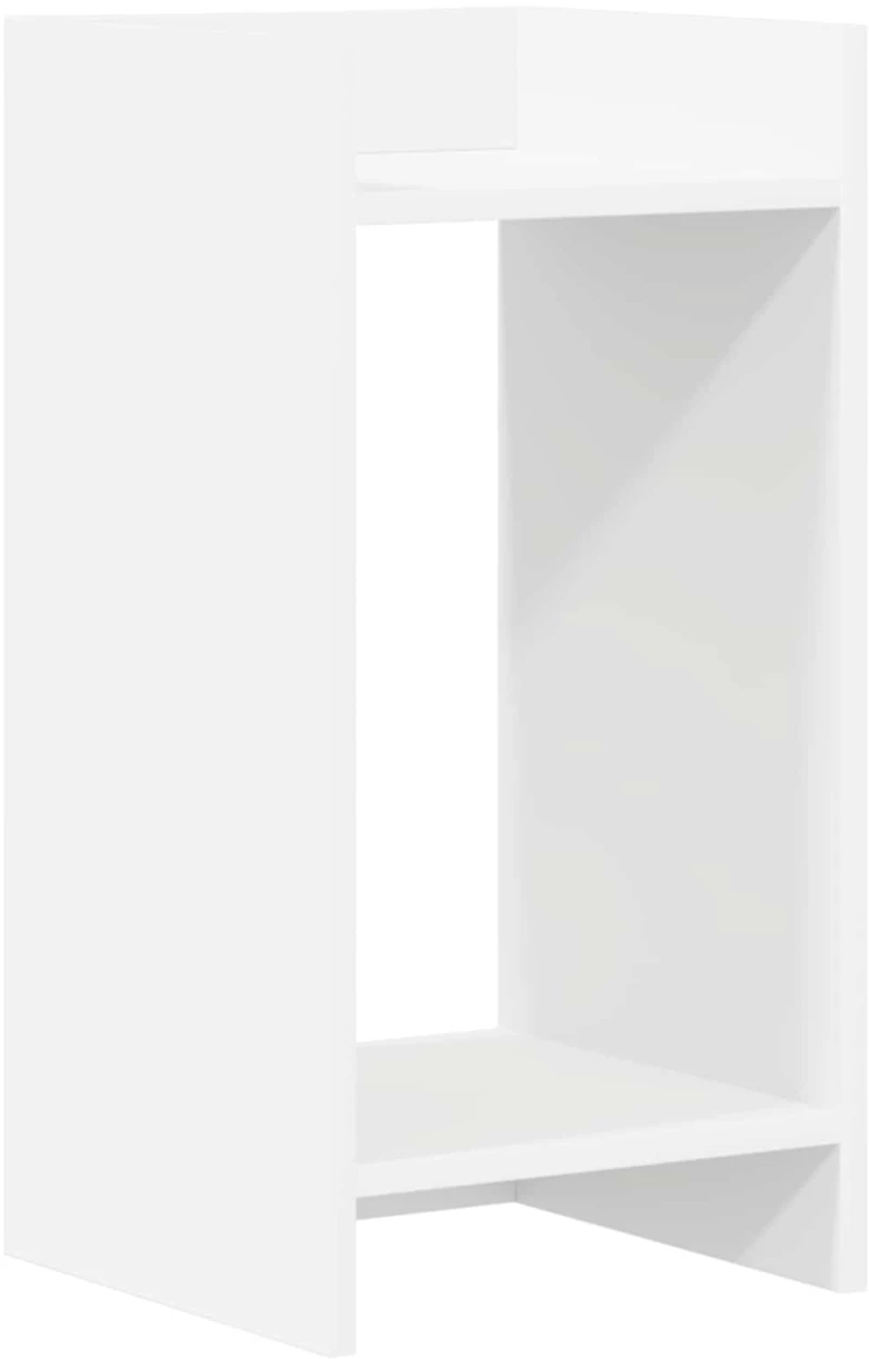 vidaXL Βάση φυτών Λευκός 30 x 30 x 60 cm Μηχανικά επεξεργασμένο ξύλο