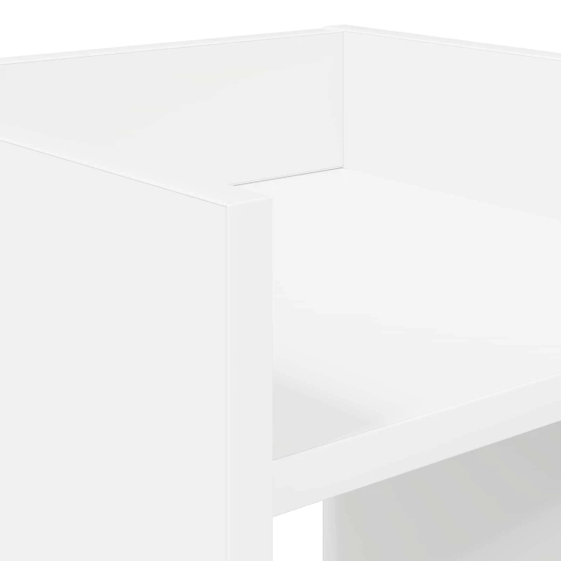 vidaXL Βάση φυτών Λευκός 30 x 30 x 60 cm Μηχανικά επεξεργασμένο ξύλο