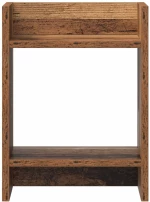 vidaXL Βάση φυτών με ράφι 2 pcs Παλιό ξύλο 30 x 30 x 40 cm
