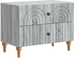vidaXL Κομοδίνο Γκρι Sonoma 62 x 34,5 x 48 εκ Επεξεργασμένο Ξύλο