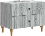 vidaXL Κομοδίνο Γκρι Sonoma 62 x 34,5 x 48 εκ Επεξεργασμένο Ξύλο