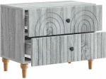 vidaXL Κομοδίνο Γκρι Sonoma 62 x 34,5 x 48 εκ Επεξεργασμένο Ξύλο