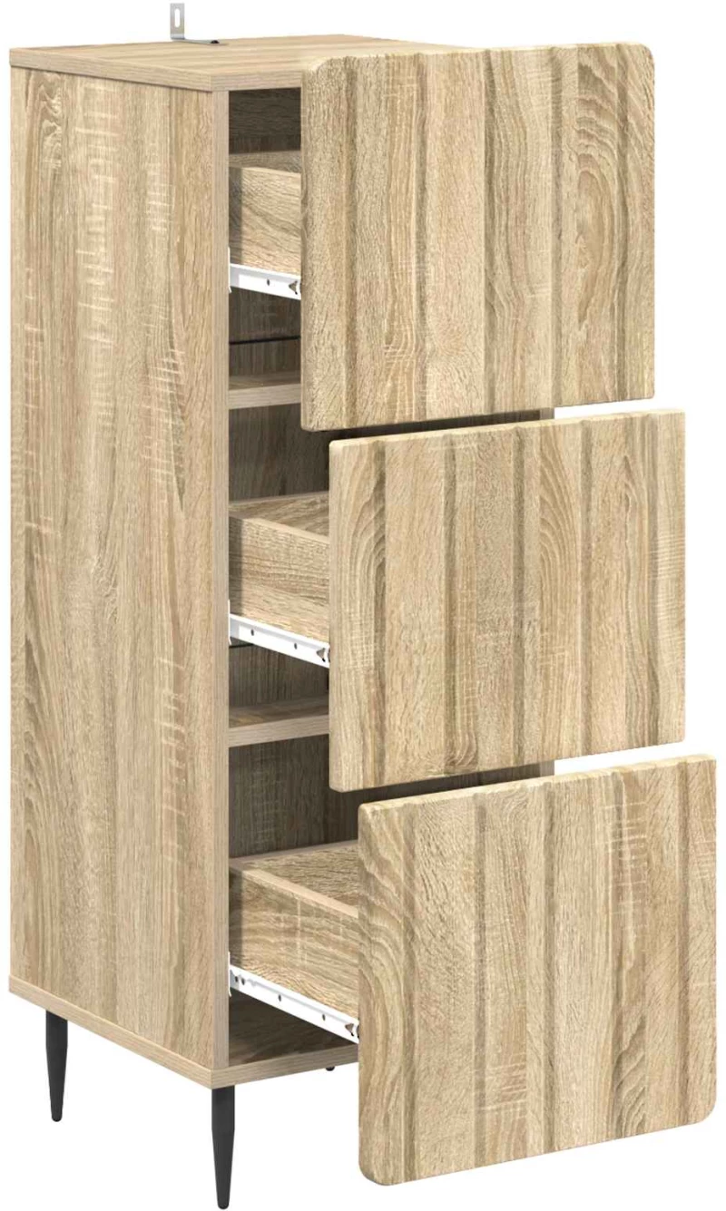 vidaXL Ντουλάπι με Συρτάρια Sonoma Δρυς 33 x 34,5 x 92 εκ.