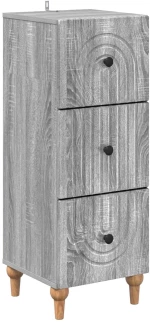 vidaXL Ντουλάπι με Συρτάρια Γκρι Sonoma 33 x 34,5 x 90 εκ
