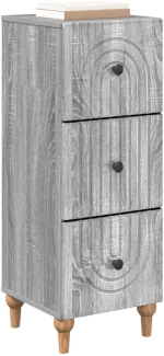 vidaXL Ντουλάπι με Συρτάρια Γκρι Sonoma 33 x 34,5 x 90 εκ