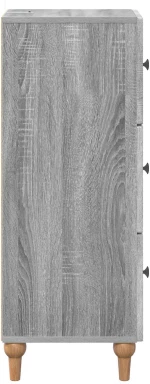 vidaXL Ντουλάπι με Συρτάρια Γκρι Sonoma 33 x 34,5 x 90 εκ