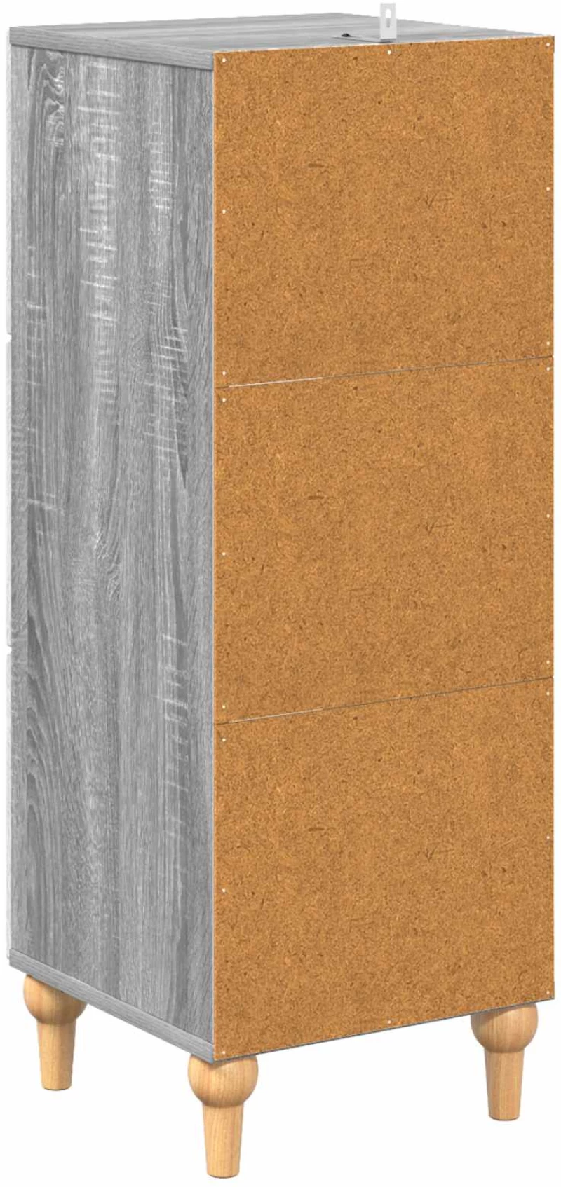 vidaXL Ντουλάπι με Συρτάρια Γκρι Sonoma 33 x 34,5 x 90 εκ