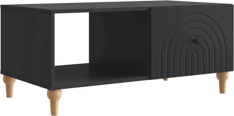vidaXL Τραπεζάκι σαλονιού Μαύρο 90 x 50 x 40 cm Επεξεργασμένο Ξύλο