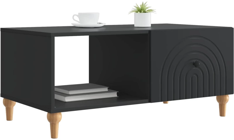 vidaXL Τραπεζάκι σαλονιού Μαύρο 90 x 50 x 40 cm Επεξεργασμένο Ξύλο