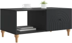 vidaXL Τραπεζάκι σαλονιού Μαύρο 90 x 50 x 40 cm Επεξεργασμένο Ξύλο