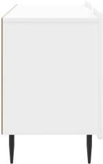 vidaXL Ντουλάπι TV Γυαλιστερό Λευκό 102 x 34,5 x 52 εκ