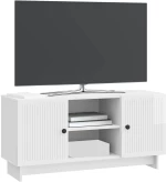 vidaXL Ντουλάπι TV 102 x 34,5 x 50 εκ. Γυαλιστερό Λευκό