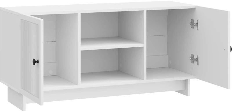 vidaXL Ντουλάπι TV 102 x 34,5 x 50 εκ. Γυαλιστερό Λευκό