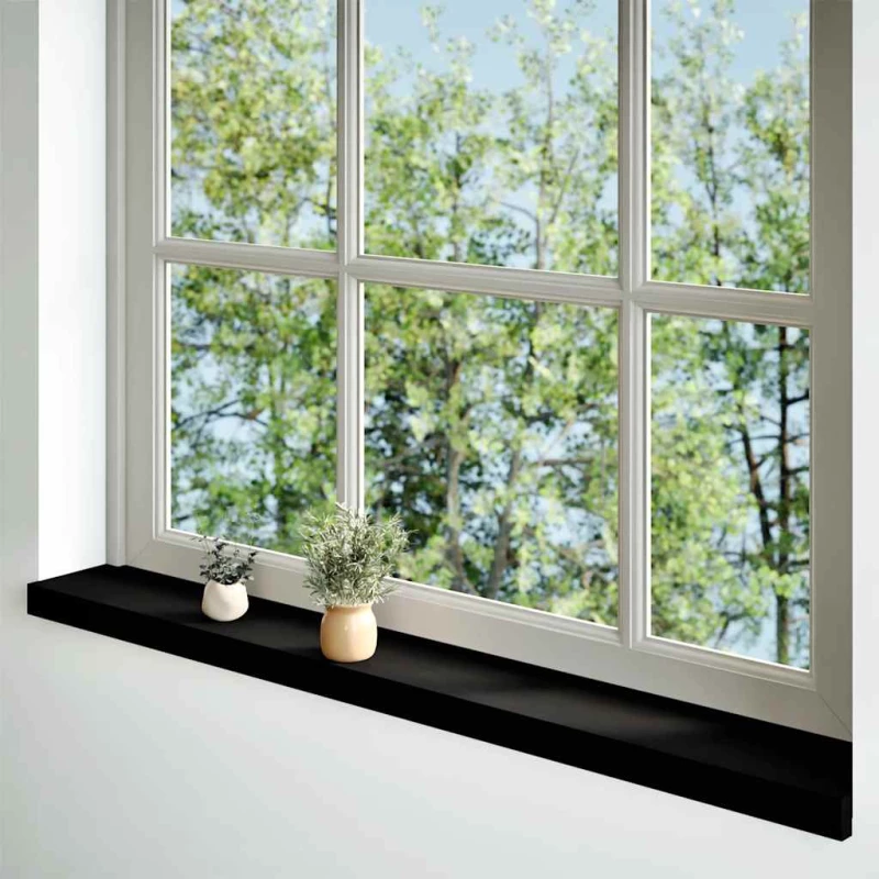 vidaXL Περβάζια παραθύρων 2 τεμ. Σκ. Καφέ 140x15x2εκ. Μασίφ Ξύλο Δρυός