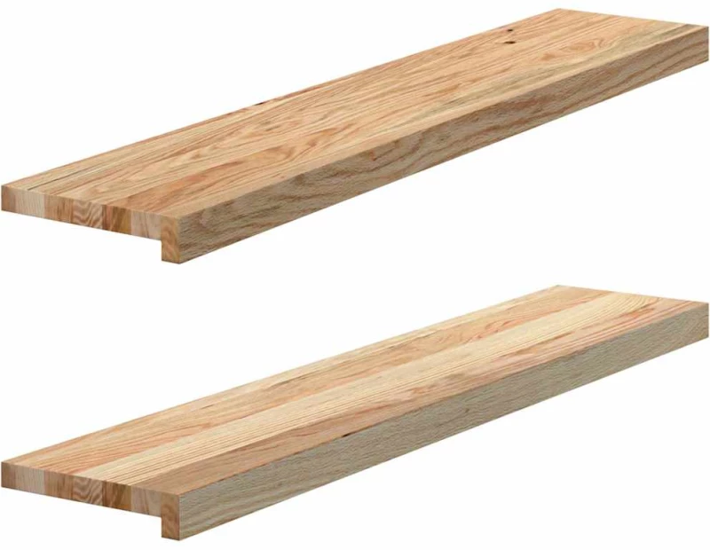 vidaXL Περβάζια παραθύρων 2 τεμ. 100x20x2 εκ. Ακατέργαστο Μασίφ Δρυός