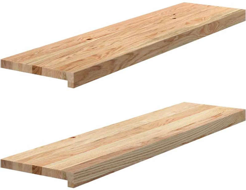 vidaXL Περβάζια παραθύρων 2 τεμ. 100x30x2 εκ. Ακατέργαστο Μασίφ Δρυός