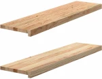vidaXL Περβάζια παραθύρων 2 τεμ. 100x30x2 εκ. Ακατέργαστο Μασίφ Δρυός