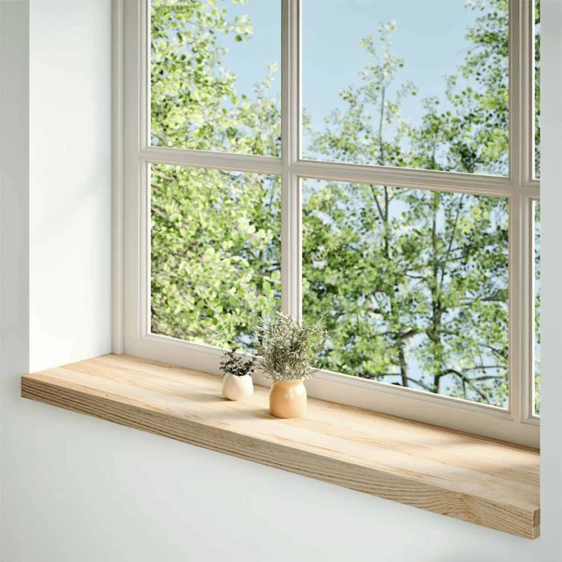 vidaXL Περβάζια παραθύρων 2 τεμ. 100x30x2 εκ. Ακατέργαστο Μασίφ Δρυός