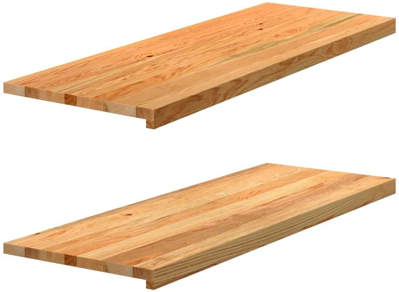 vidaXL Περβάζια παραθύρων 2 τεμ. Αν. Καφέ 110x40x2εκ. Μασίφ Ξύλο Δρυός