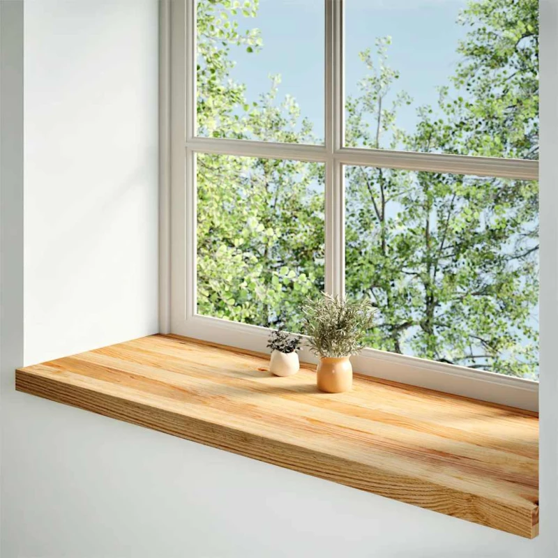 vidaXL Περβάζια παραθύρων 2 τεμ. Αν. Καφέ 110x40x2εκ. Μασίφ Ξύλο Δρυός