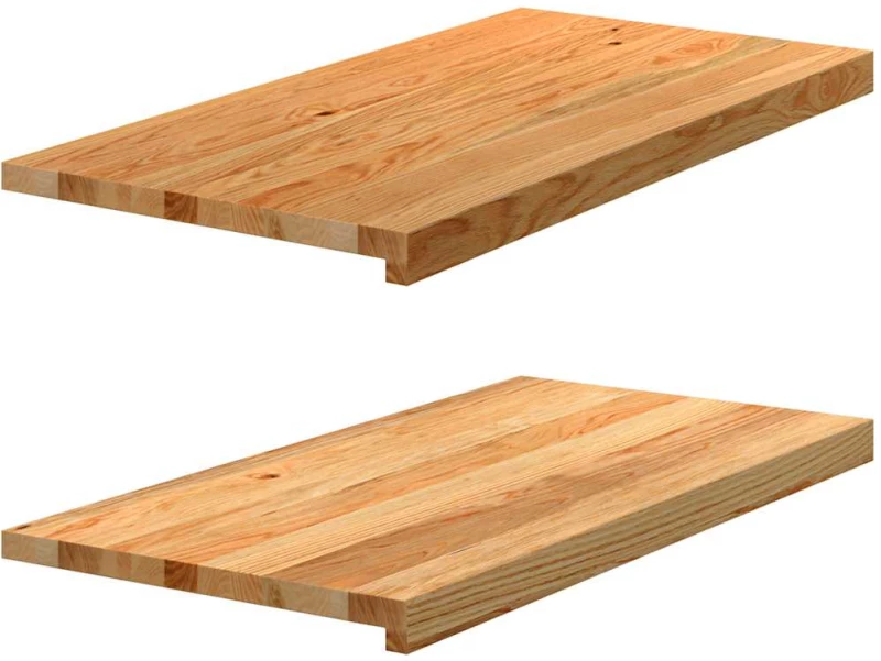 vidaXL Περβάζια παραθύρων 2 τεμ. Αν. Καφέ 80x40x2 εκ. Μασίφ Ξύλο Δρυός