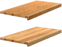 vidaXL Περβάζια παραθύρων 2 τεμ. Αν. Καφέ 80x40x2 εκ. Μασίφ Ξύλο Δρυός
