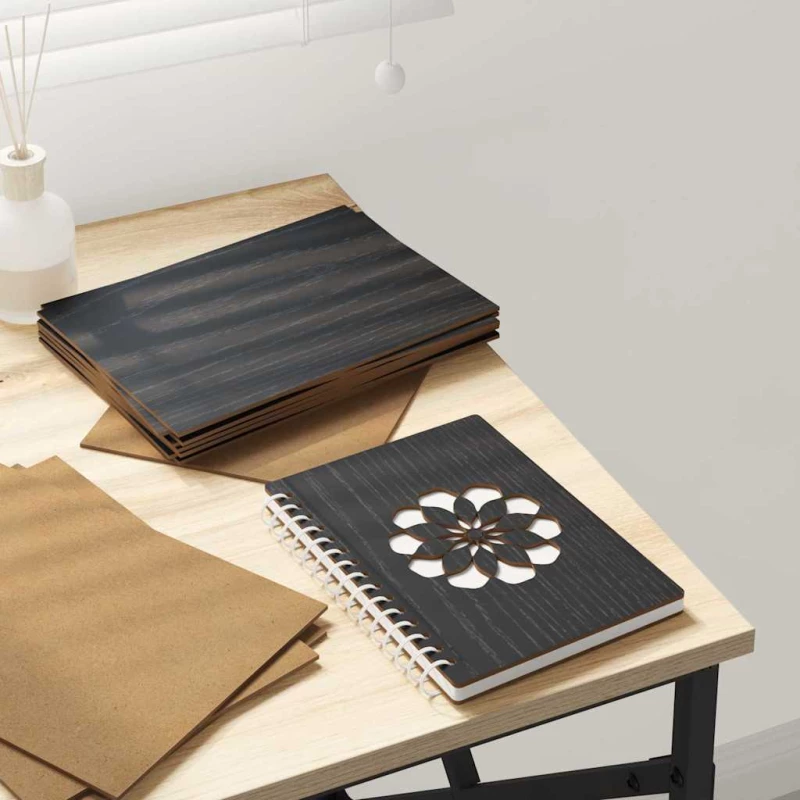 vidaXL Διακοσμητικά Πάνελ 50 pcs Μαύρη Οξυά 15 x 21 x 0.27 εκ.