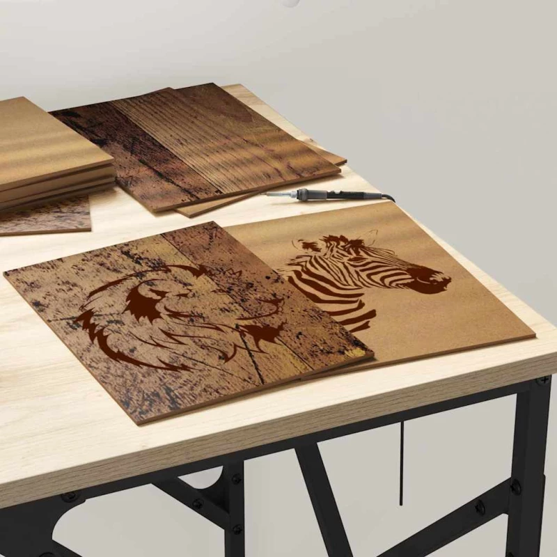vidaXL Διακοσμητικά Πάνελ 50 pcs Παλιό ξύλο 15 x 21 x 0.27 εκ.