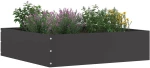 vidaXL Περίγραμμα γκαζόν 6 pcs Μαύρο 50 x 50 x 13 εκ Ατσάλι