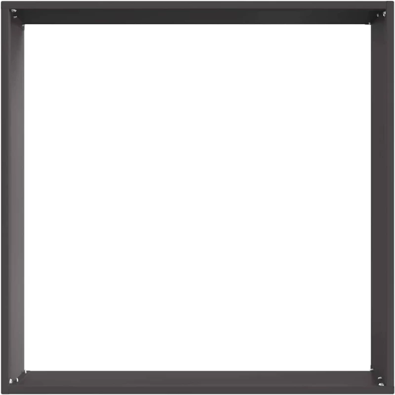 vidaXL Περίγραμμα γκαζόν 6 pcs Μαύρο 50 x 50 x 13 εκ Ατσάλι