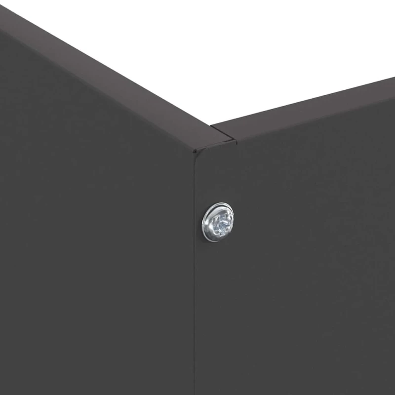 vidaXL Περίγραμμα γκαζόν 6 pcs Μαύρο 50 x 50 x 13 εκ Ατσάλι