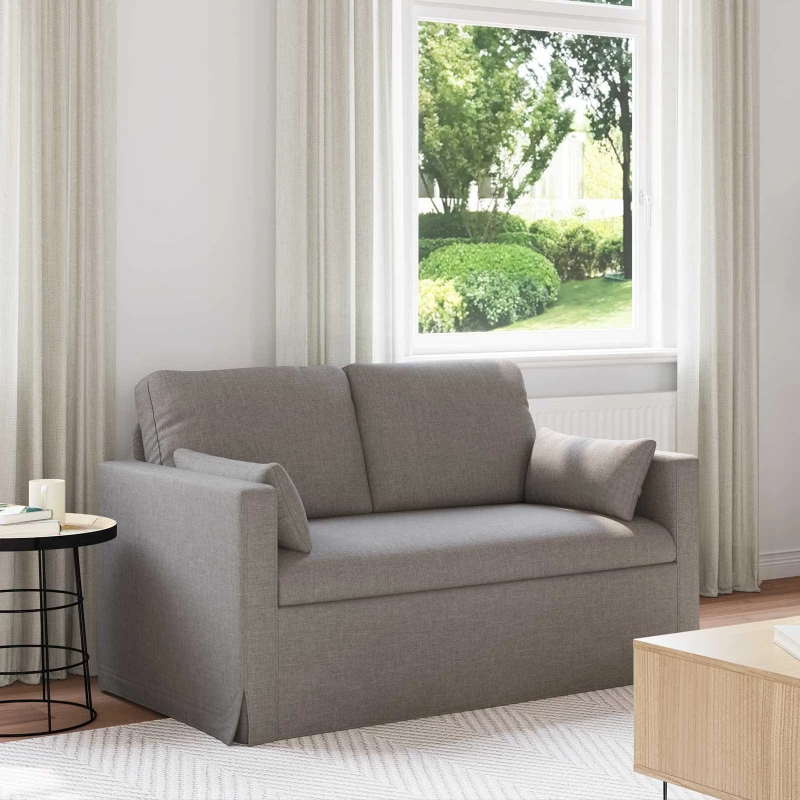 vidaXL Καναπές Taupe 139 x 78 x 80 εκ ύφασμα