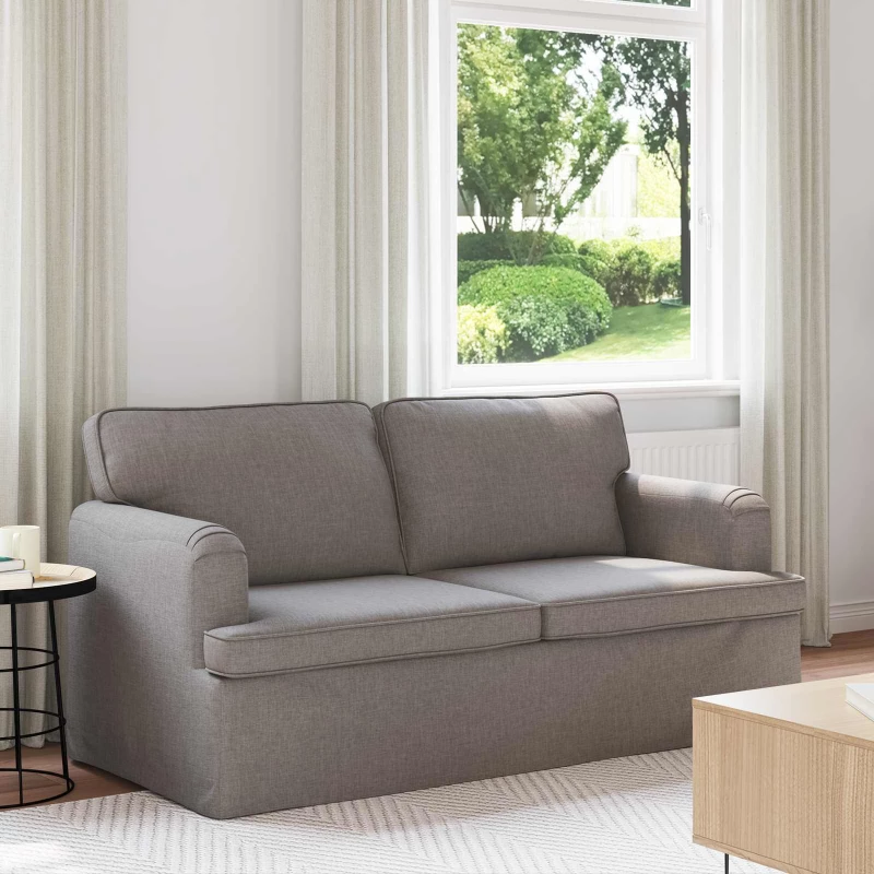 vidaXL Καναπές Taupe 162 x 80 x 85 εκ ύφασμα