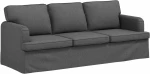 vidaXL Καναπές Σκούρο Γκρι 201 x 80 x 85 εκ ύφασμα