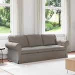 vidaXL Καναπές Taupe 215 x 82 x 80 εκ ύφασμα