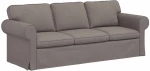 vidaXL Καναπές Taupe 215 x 82 x 80 εκ ύφασμα