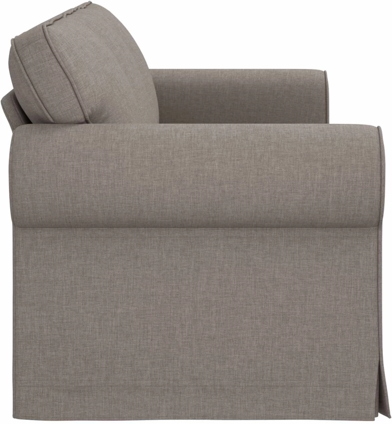 vidaXL Καναπές Taupe 215 x 82 x 80 εκ ύφασμα