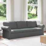 vidaXL Καναπές Σκούρο Γκρι 245 x 82 x 80 εκ ύφασμα