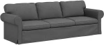 vidaXL Καναπές Σκούρο Γκρι 245 x 82 x 80 εκ ύφασμα