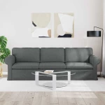 vidaXL Καναπές Σκούρο Γκρι 245 x 82 x 80 εκ ύφασμα